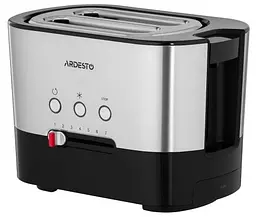 Тостер T-K210, Steel/Black, 1000W ARDESTO teh0023515