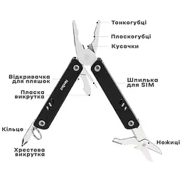 Мультитул Xiaomi NexTool Mini Sailor S10 Lite (NE20314) Black - мініатюра 9