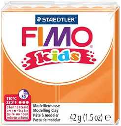 Полімерна глина Fimo kids, 42 г., Оранжева, (8030-4)