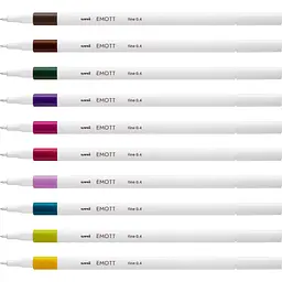 Набір лайнерів Uni Emott Fine Line Calm-tone Dark Color 0.4 мм 10 кольорів (PEM-SY/10C.03CTDC) - мініатюра 3