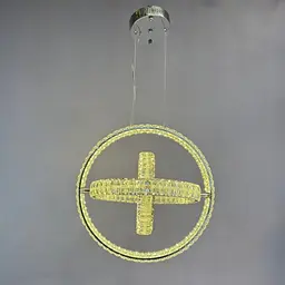 Люстра кришталева на тросах Led Linisoln 009-50*40*30 метал, кришталь LЕD 90Вт 120-50 см - мініатюра 2