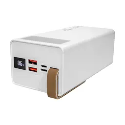 Повербанк 40000mAh Power Bank Kraft KPB-2340FCL White 22.5W QC3.0 LED-ліхтар (43-00061) - мініатюра 4