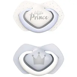 Пустушка силіконова симетрична 0-6 міс ROYAL BABY 2 шт. - блакитна 22/650_blu (2000904382958)