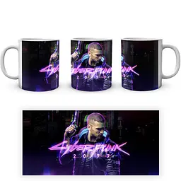 Кухоль GeekLand Cyberpunk 2077 Кіберпанк 2077 Постер з рожевою назвою CY 02.570 330 мл білий - мініатюра 3