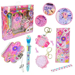 Набор канцелярских аксессуаров Fun stationery set с блокнотом, калькулятором и наклейками (T125EF)