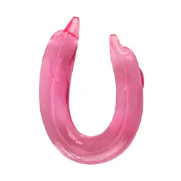 Двосторонній фалоімітатор - Double Dolphin Pink