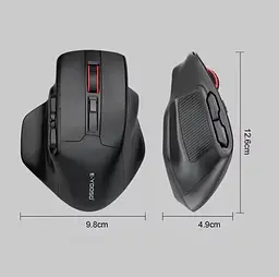 Ігрова комп'ютерна миша E-YOOSO X-31 мишка з USB приймачем 2.4G і 4800 DPI, чорна  - мініатюра 6
