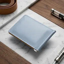 Чудовий шкіряний затискач комбі двох кольорів Серце Grande Pelle 16715 жовто-блакитний - мініатюра 3