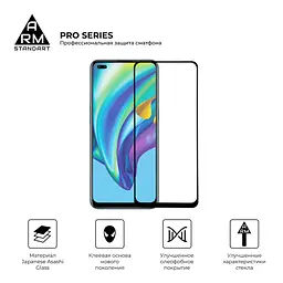 Захисне скло на OPPO Reno 4 з олеофобним покриттям, Pro, повне проклеювання, антистатичний і пиловідштовхуючий шар, 9H, самоклеючеся, 2.5D, на весь екран, антистатичний клей, ArmorStandart (ARM57178) - мініатюра 2