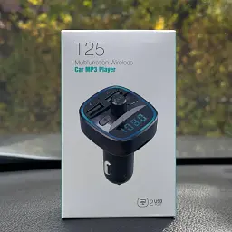 Автомобільний FM-модулятор T25 Bluetooth 3-в-1 з USB, MicroSD і Hands Free - мініатюра 2