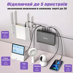 Безперебійник для Роутера 12V 2A Mini UPS 12V 27000 mAh Міні УПС DC UPS ДБЖ для Роутера Повербанк для Роутеру 12 вольт 9V - мініатюра 6