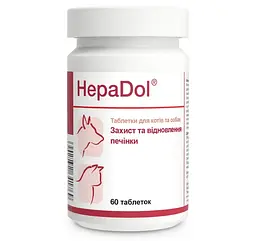 Вітамінно-мінеральна добавка Dolfos HepaDol для собак та котів 1 таблетка