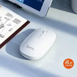 Миша HOCO GM15 Art dual-mode business wireless mouse 2 режимна BT5.0 та 2.4G біла - мініатюра 2