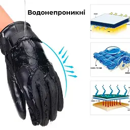 Рукавички з підігрівом чорні, зимові чоловічі рукавички від USB Linluzhe USBxHeating - мініатюра 6