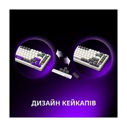 Клавіатура Lorgar KBP7075W Pro RGB Wireless/Bluetooth/USB UA Black/Yellow (LRG-KBP7075W-YL-US) - мініатюра 2