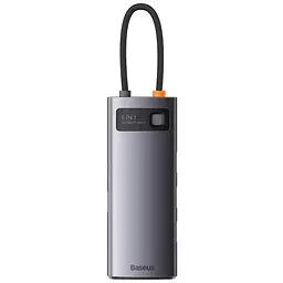 Перехідник HUB Baseus Metal Gleam Series 6-in-1 Multifunctional Type-C (WKWG080013) Gray - мініатюра 3