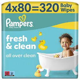 Дитячі вологі серветки Pampers Fresh Clean 320 шт. - мініатюра 4