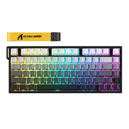 Ігрова дротова магнітна клавіатура Attack Shark R82 / Дротове підключення / Magnetic Switch / Grey