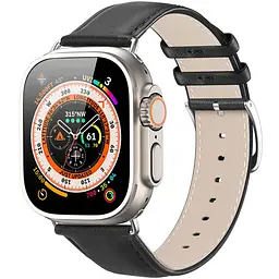 Ремінець Leather Strap Classic для Apple Watch 38/40/41/42 мм(ser.10) Black Dux Ducis teh0029325