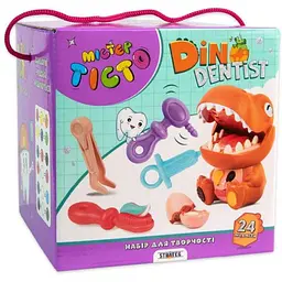 Набір для творчості STRATEG Містер тісто Dino Dentist українською мовою 41020