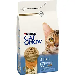 Сухий корм для котів Cat Chow Feline 3 in 1 з індичкою 1.5 кг - мініатюра 3