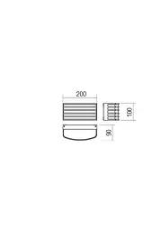 Бра вуличне SEBRA AP LED SMD 15W IP54 DG 3000K(5.1.2) Redo 90038 - мініатюра 2