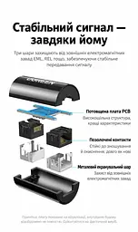 Мережева муфта для з’єднання кабелів Ethernet UGREEN NW116 два гнізда RJ45 на протилежних торцях потрібні два кабелі зі штекерами RJ45 до 1 Гбіт/с за умови підтримки гігабітного режиму всіма ланками мережі загальна довжина кабельної лінії до 100 м сумісна з кабелями Cat 6 і Cat 5e засувки фіксують штекери металеве екранування від електромагнітних перешкод чорний (30837) - мініатюра 4