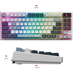 Клавіатура MSI Forge GK600 TKL Wireless UA White (S11-43UAP01-HH9) [135197] - мініатюра 6