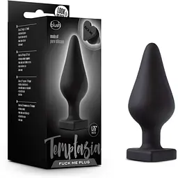 Анальна пробка Blush Temptasia - Fuck Me Anal Plug - Black - мініатюра 4