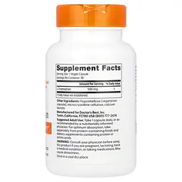 Амінокислота Doctor's Best Триптофан L-Tryptophan 500 мг 90 вег капс - мініатюра 2