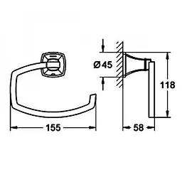 Паперотримач Grohe Grandera 40625IG0 Золотий - мініатюра 2