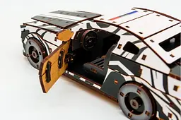 Конструктор Puz-00639 "Muscle Car" дерев'яний, 162 под., білий колір, поліція розмір моделі 24х9х7 см. PuzzleOk - мініатюра 4