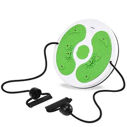 Диск здоров'я для талії Cornix Twisting Waist Disc з еспандерами White/Green XR-0446