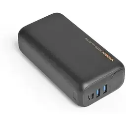 Універсальна мобільна батарея 30000 mAh, Videx VPB-297, Black, 22.5 Вт, 1xType-C (PD3.0) / 2xUSB (QC3.0), цифровий LED дисплей (VPB-297-B)