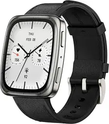 Смарт-годинник Amazfit Active 2 Square Black Leather (W2440GL3N) із чорним шкіряним ремінцем - мініатюра 2