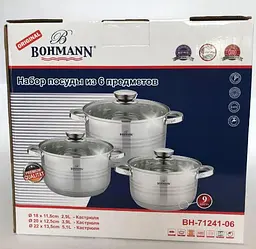 Набір каструль з кришками Bohmann BH-71241-06, 6 предметів - мініатюра 3