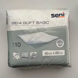 Пелюшки гігієнічні універсальні Seni Soft Basic 40см*60см, 10 шт.