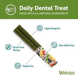 Натуральні ласощі для зубів собак WHIMZEES Dental Treats Stix S 14 шт. - мініатюра 4
