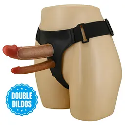 Страпон Pretty Love Harness Briefs коричневий - мініатюра 6