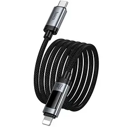 Дата кабель Hoco U148 Lord with display Type-C to Lightning 27W (1.2m) Black - мініатюра 3