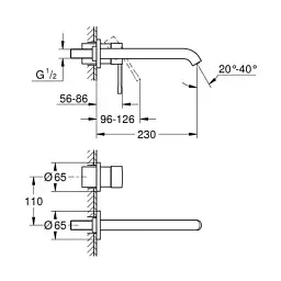 Змішувач Grohe L-Size Essence (19967001/29193001) - мініатюра 2