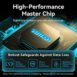 USB-Хаб Vention USB 3.0 Type-C - 4xUSB 3.0/1xUSB-C, 5Gbps, Black (TGZHB) - мініатюра 2