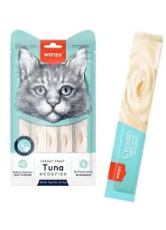 Рідкі ласощі для котів Wanpy Creamy Lickable Treats Tuna & Codfish з тунцем та тріскою (5 стіків х 14 г)