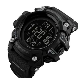 Чоловічий наручний годинник 1384 Black Skmei acs0030784 - мініатюра 3
