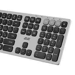 Клавіатура бездротова 2E KS270 EN/UKR Grey/Black (2E-KS270WBGR_UA) - мініатюра 2