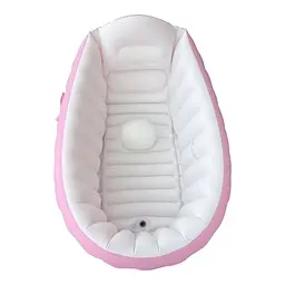 Дитяча Надувна ванна з насосом Intime Baby Bath Tub Рожевий - мініатюра 5