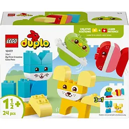 Уценка. Конструктор LEGO DUPLO My First Очаровательные творческие домашние питомцы 3 в 1 24 детали (10477)