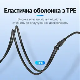 Аудіоперехідник для гарнітури Vention 0,3 м гніздо 3,5 мм на 2 штекери 3,5 мм TRS для окремих роз’ємів навушників і мікрофона ПК для стандарту CTIA з регульованим розгалуженням кабелю з позначеннями навушників і мікрофона на штекерах чорний (BBUBY) - мініатюра 9