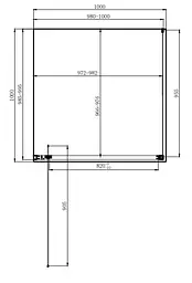 Душова кабіна Dusel DL198 + DL196 Chrome 1000x1000x1900, Хром, Універсальна, прозорий, хром, 100x100 - мініатюра 2