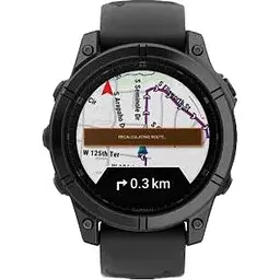Смарт-годинник Garmin Fenix E 47mm AMOLED Slate Gray Steel with Black Silicone Band (010-03025-03/01/13) - мініатюра 3